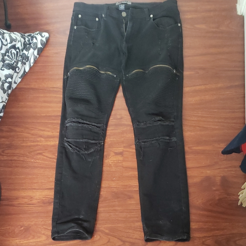 Black bleekef mercer jeans